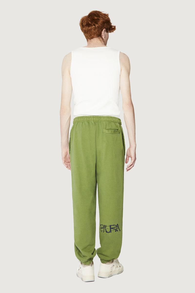 Paura RASHA SWEATPANTS COSMIC LOGO GREEN Shopping Online