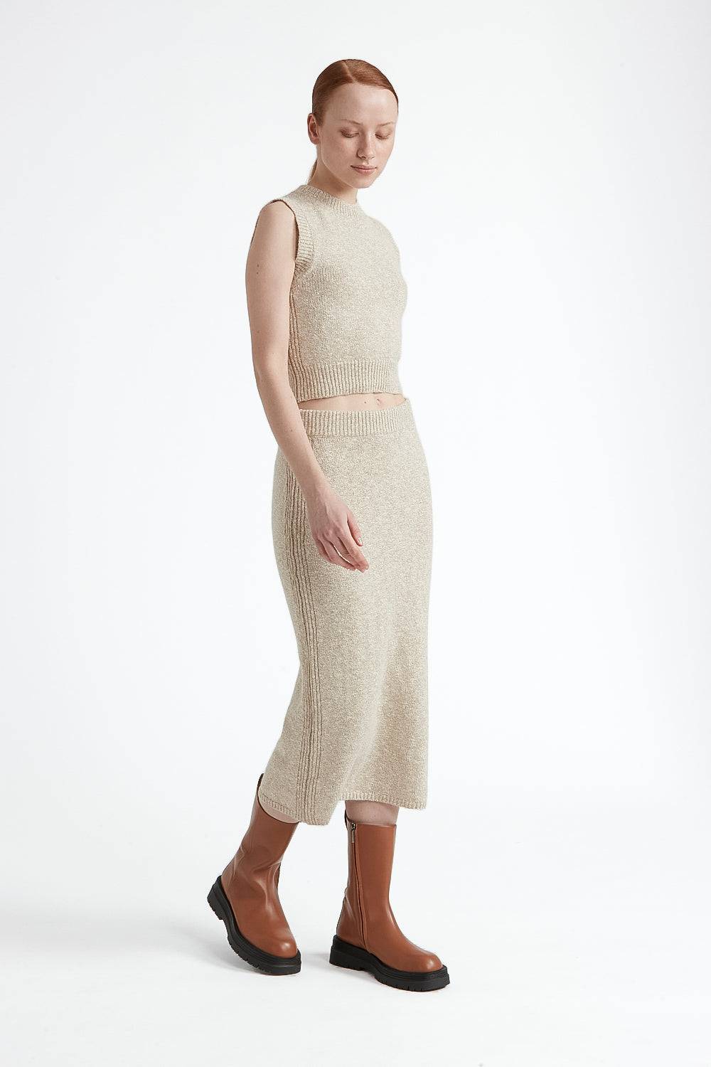 Peserico Top tricot in cotone e lana dalpaca con lurex Offerte speciali