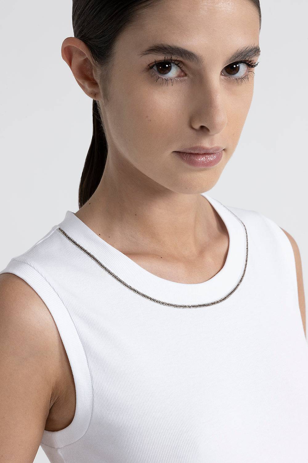 Peserico Top in jersey stretch con Punto Luce Negozio