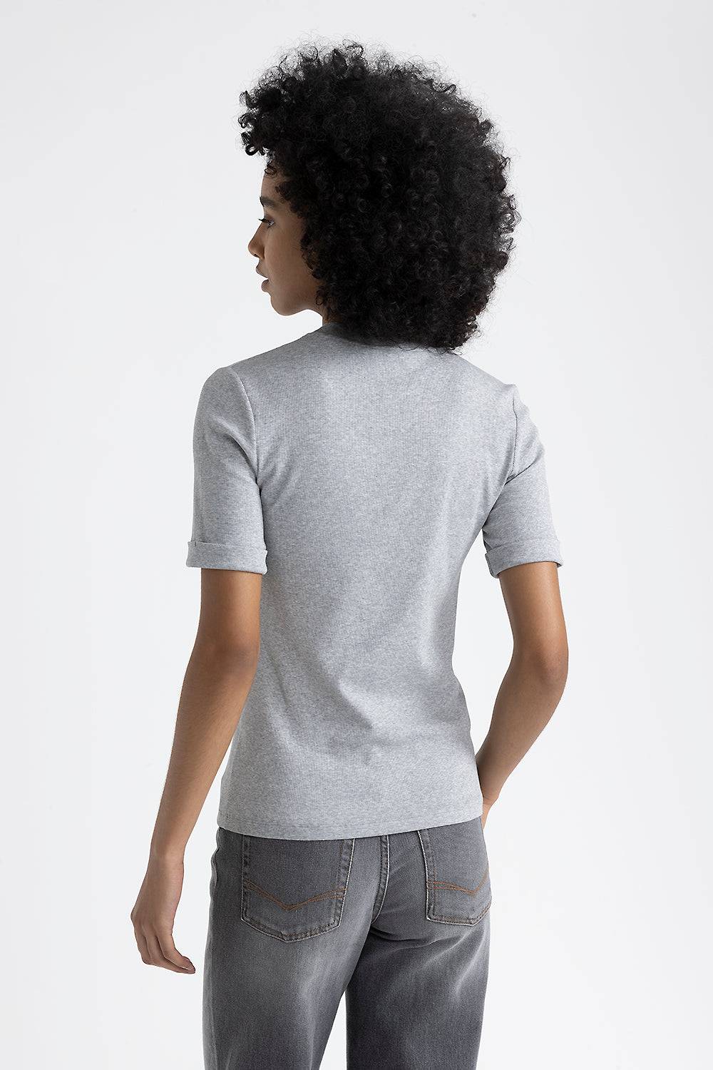 Peserico T-shirt in jersey con Punto Luce Spedizione Gratuita