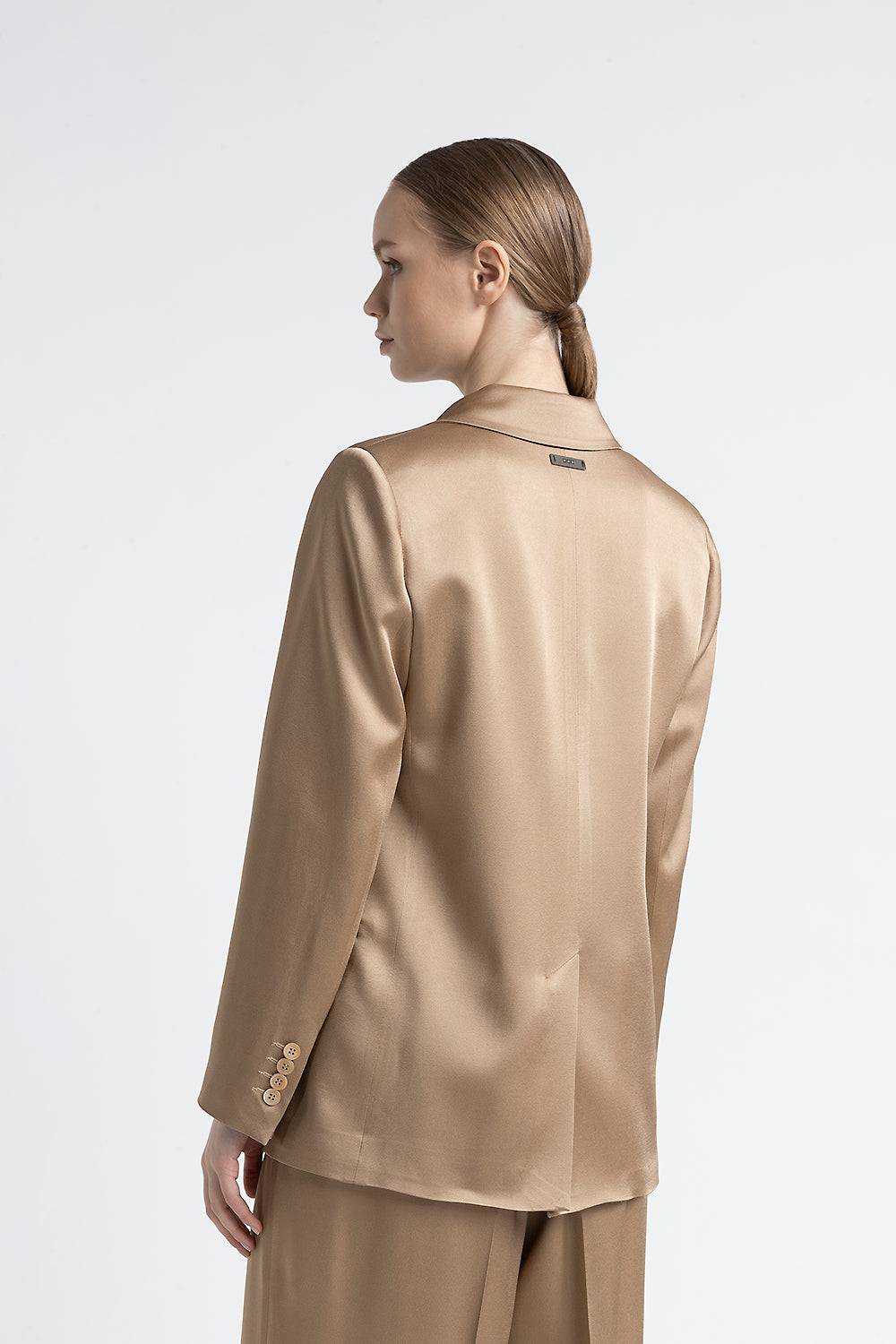 Peserico Blazer doppiopetto in cady enver satin Qualità Garantita