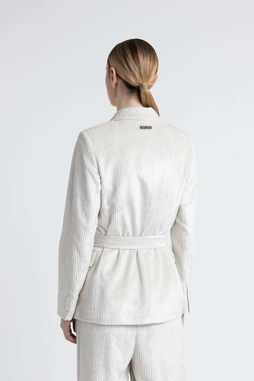 Peserico Blazer monopetto in velluto fluido a coste Fino Al -60%