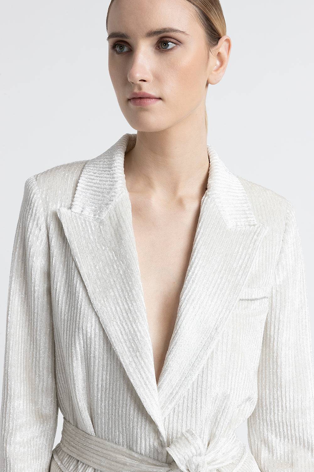 Peserico Blazer monopetto in velluto fluido a coste Fino Al -60%