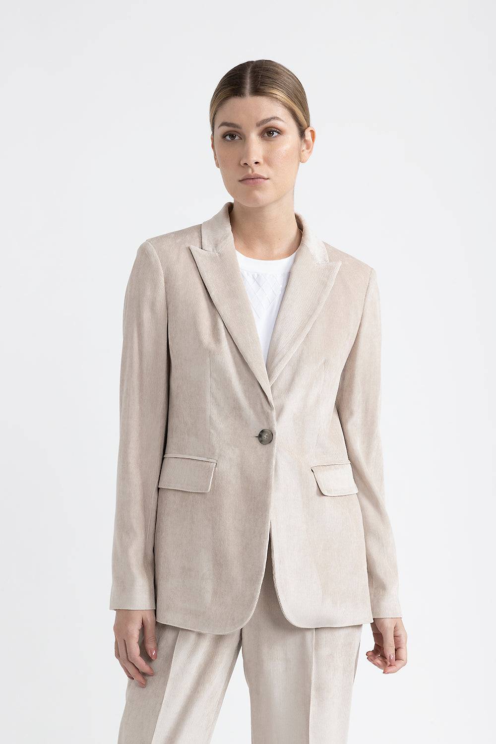 Peserico Blazer monopetto in velluto Shopping Online