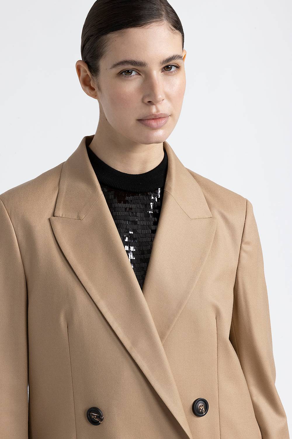 Peserico Blazer doppiopetto over in lana Prezzo Ridotto