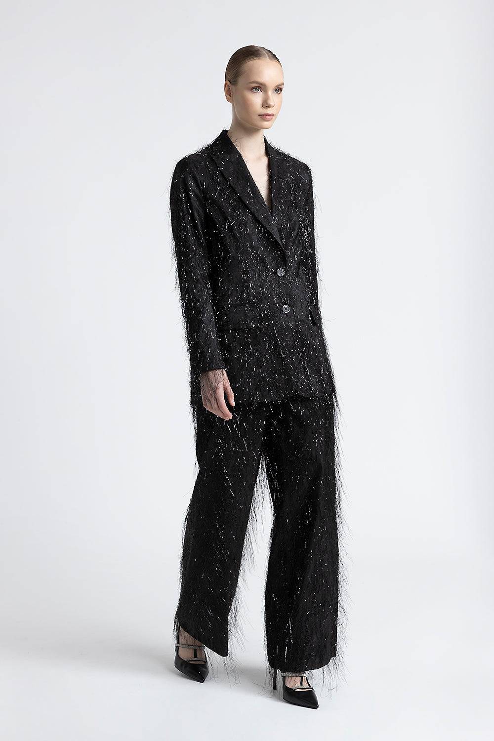 Peserico Blazer monopetto in misto viscosa con lurex Sottocosto