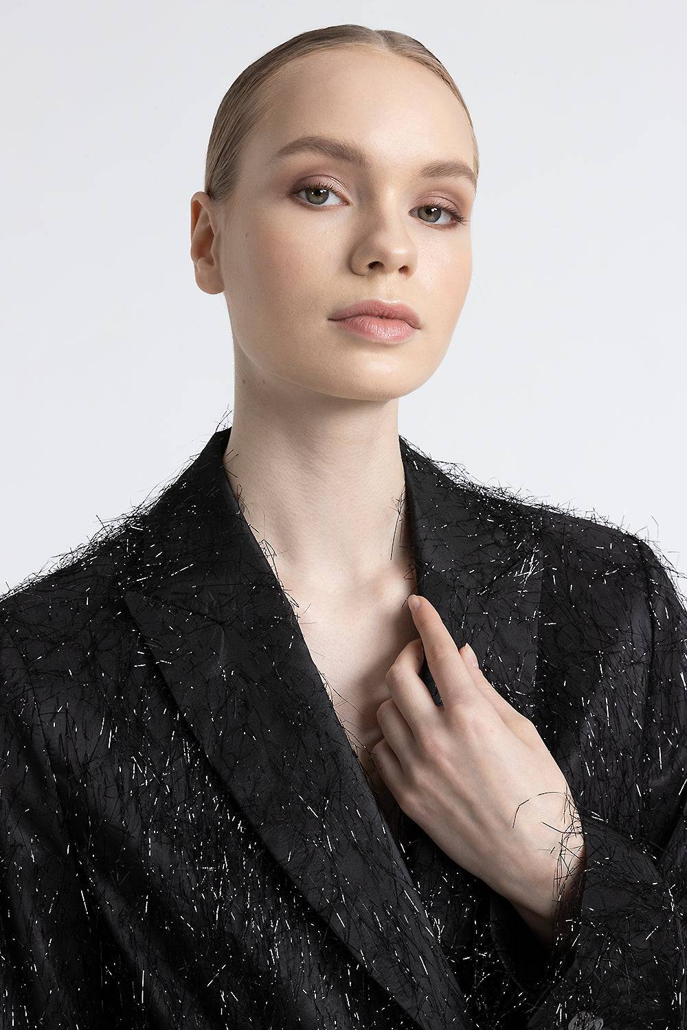 Peserico Blazer monopetto in misto viscosa con lurex Sottocosto