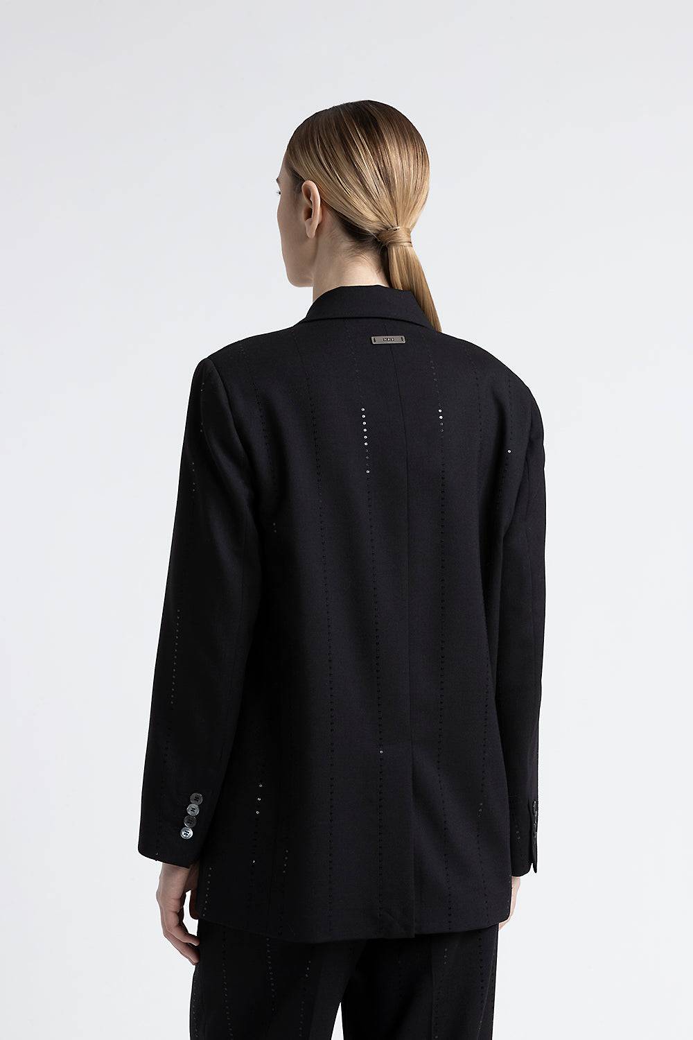Peserico Blazer doppiopetto in lana tecnica con micropaillettes Convenienza