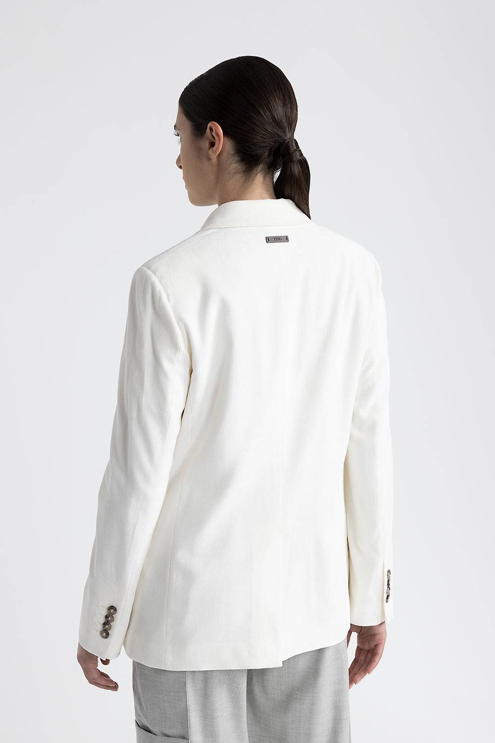 Peserico Blazer monopetto in velluto Presa