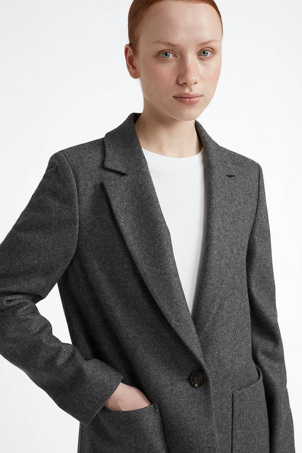 Peserico Blazer monopetto in jersey garzato misto lana Duty-free