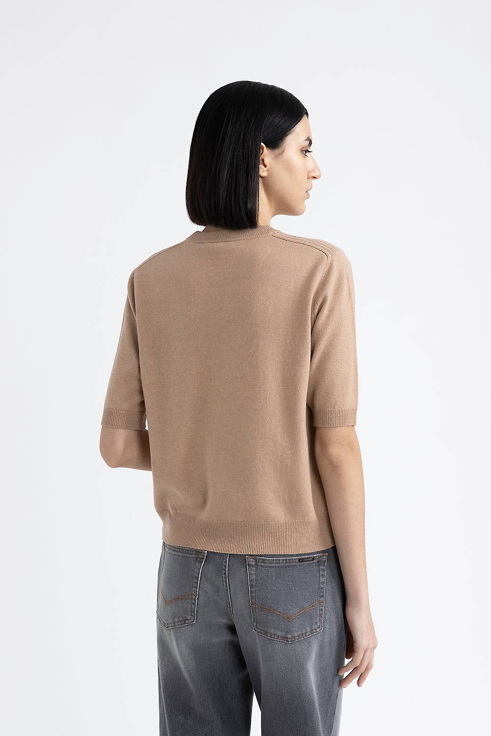 Peserico Maglia girocollo in lana, seta e cashmere Offerte