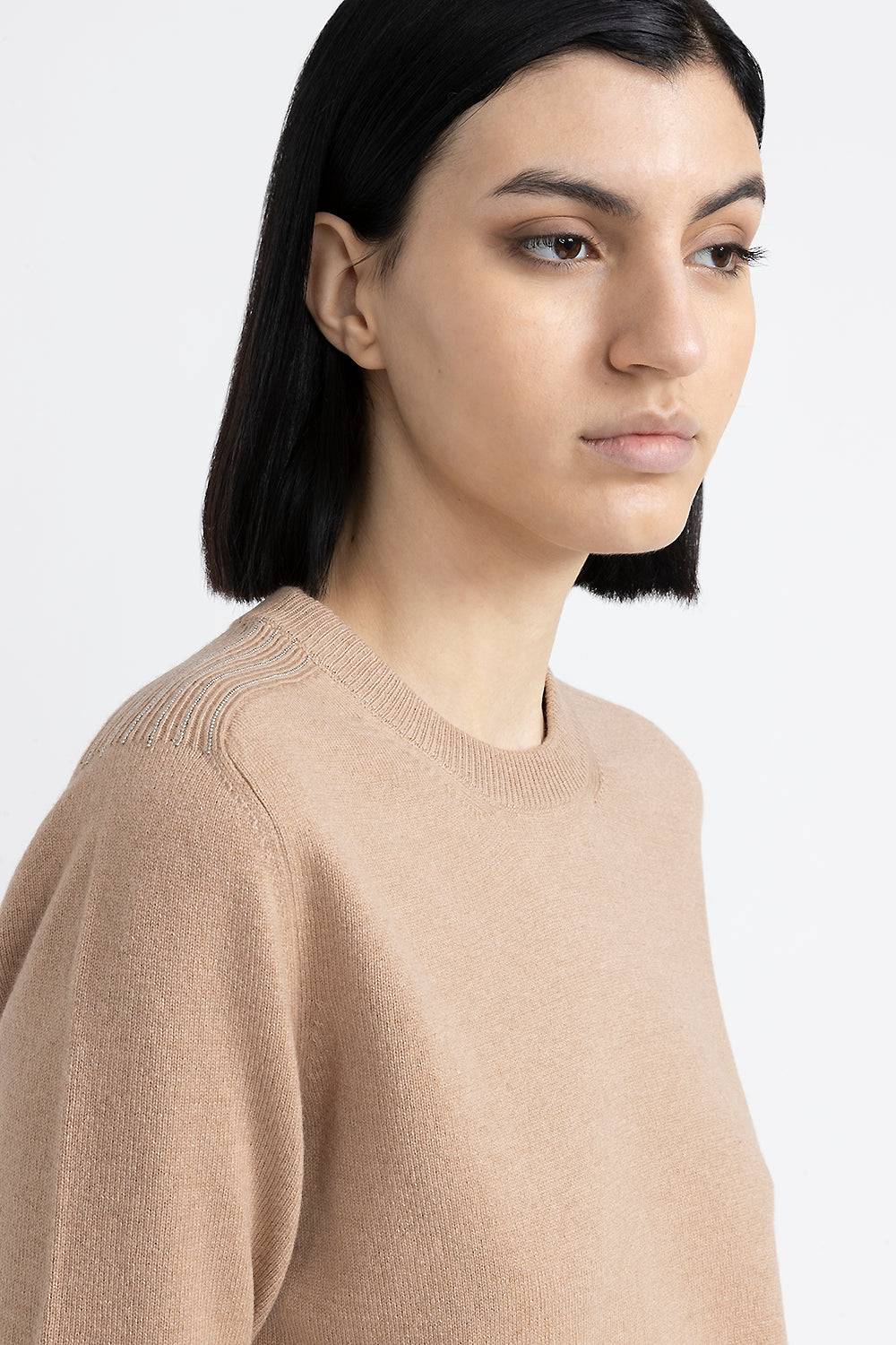 Peserico Maglia girocollo in lana, seta e cashmere Offerte