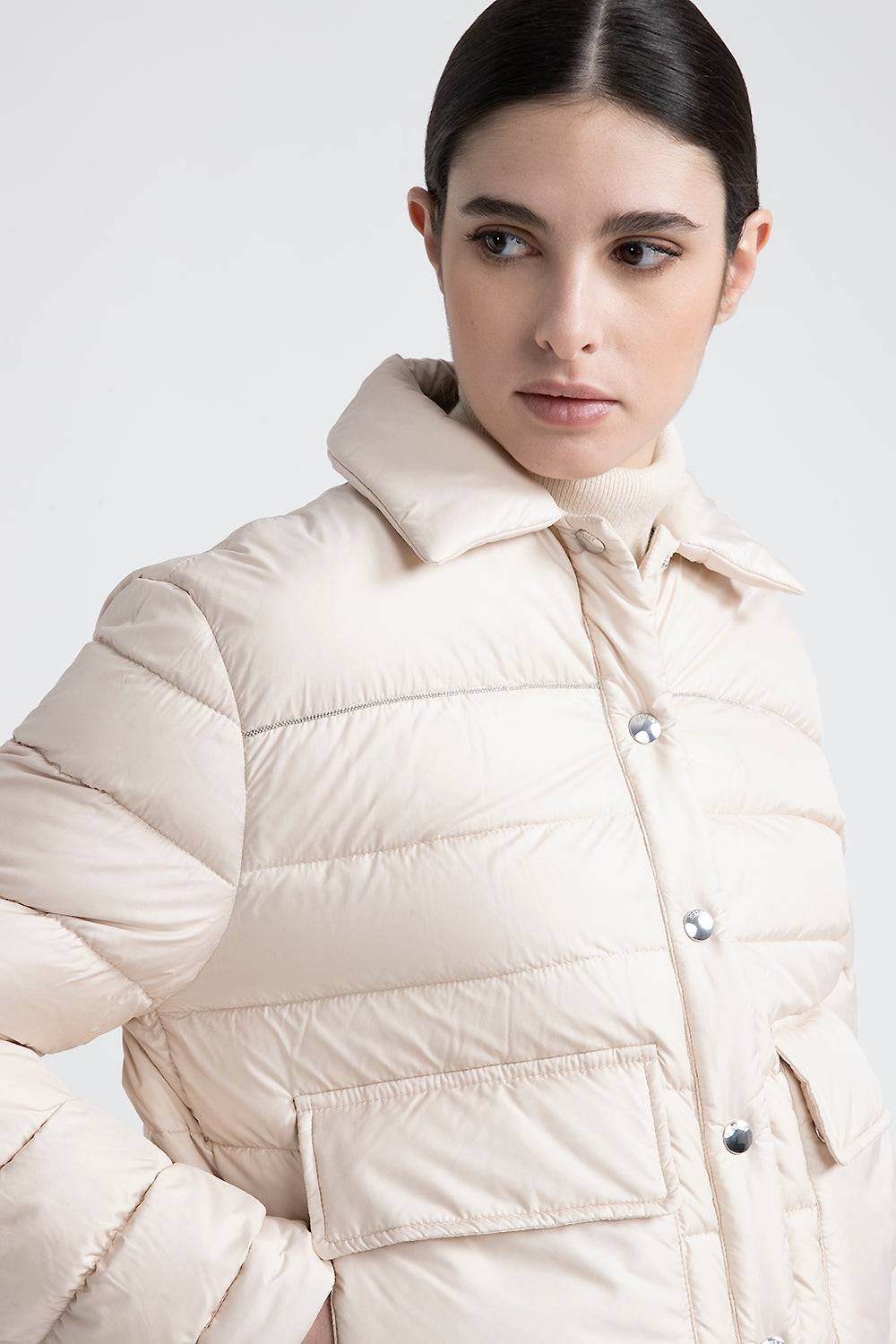 Peserico Giacca camicia in piuma d'oca con bottoni Vendita