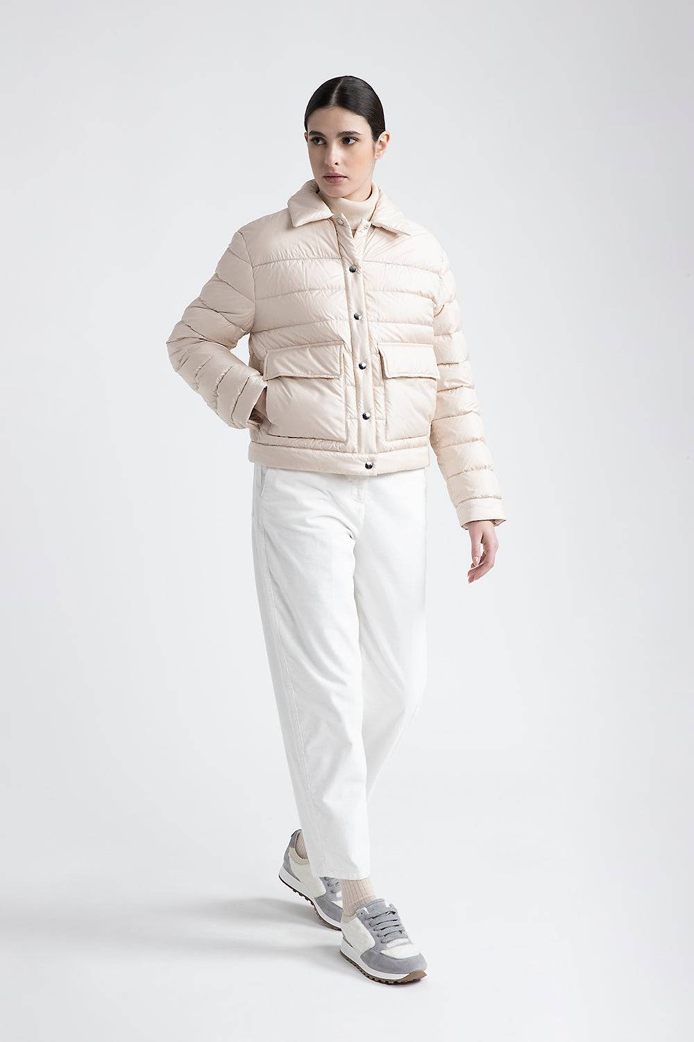 Peserico Giacca camicia in piuma d'oca con bottoni Vendita