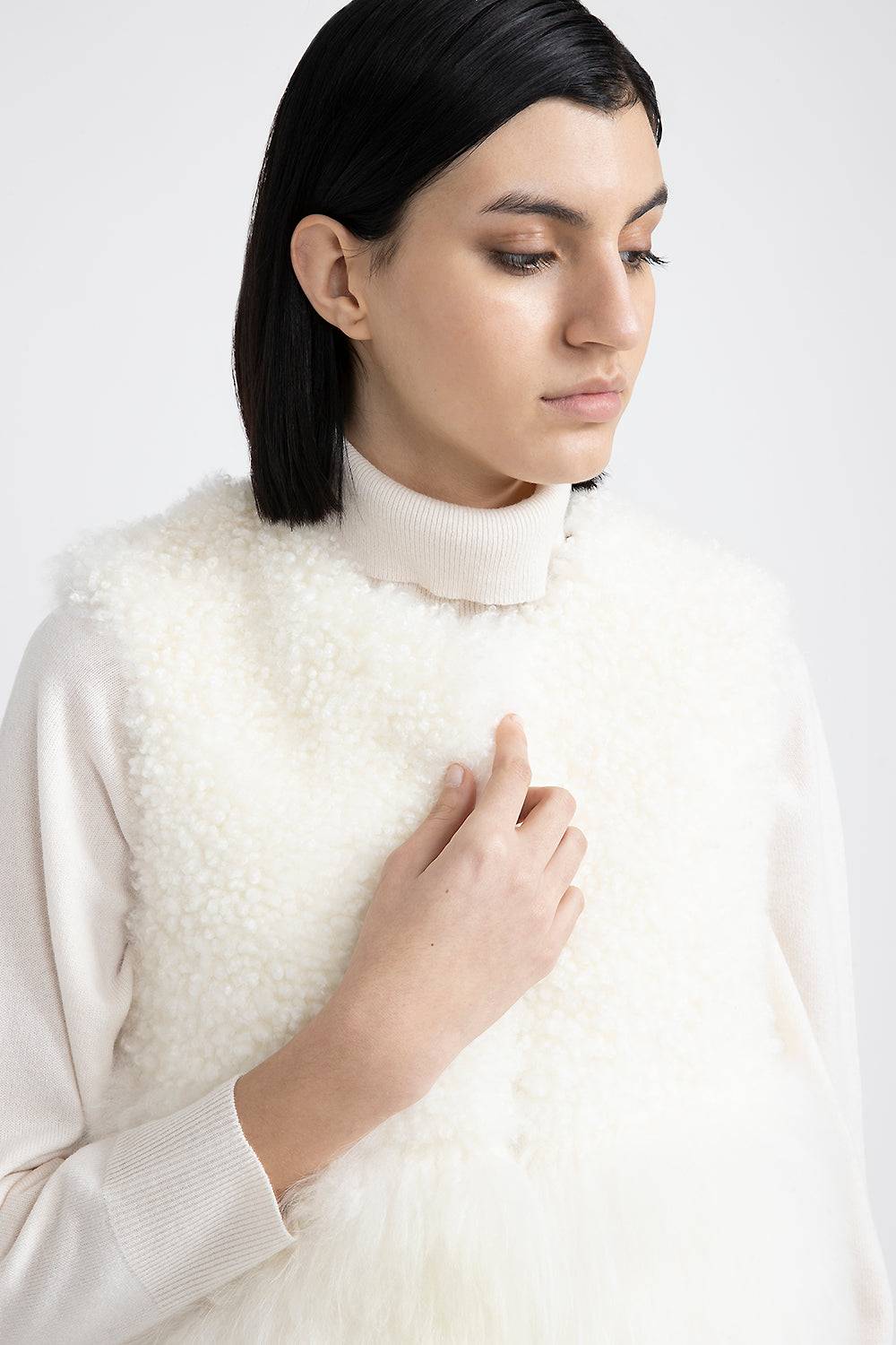 Peserico Gilet in vero pelo di capra cashmere Promozione