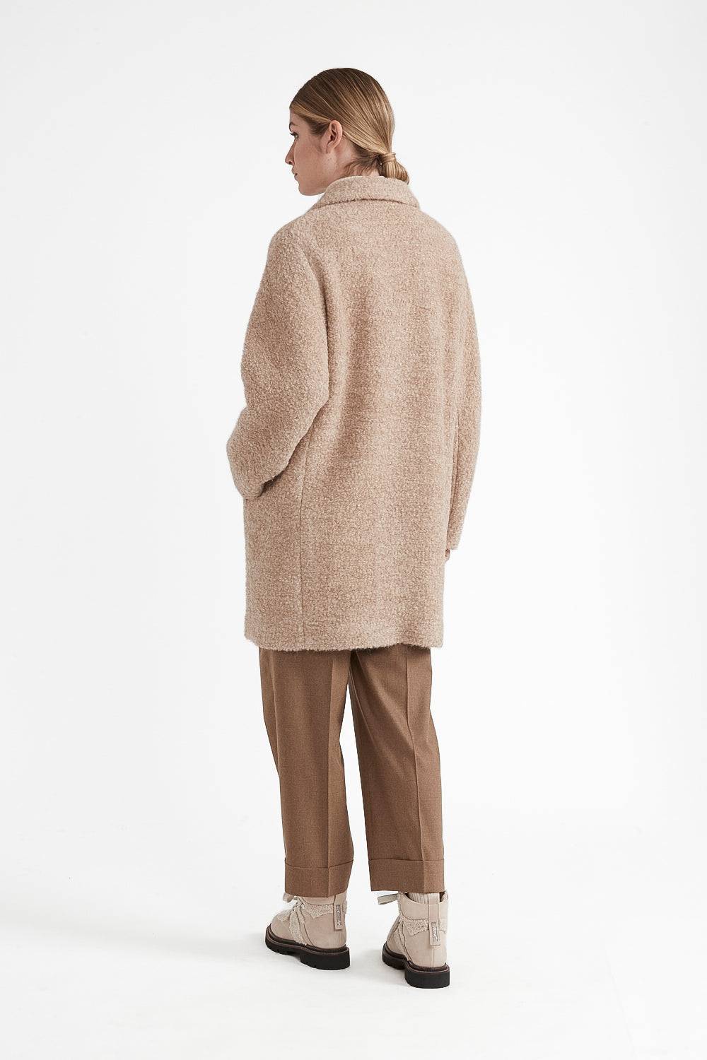 Peserico Cappotto in panno bouclè di lana e alpaca Negozi Online