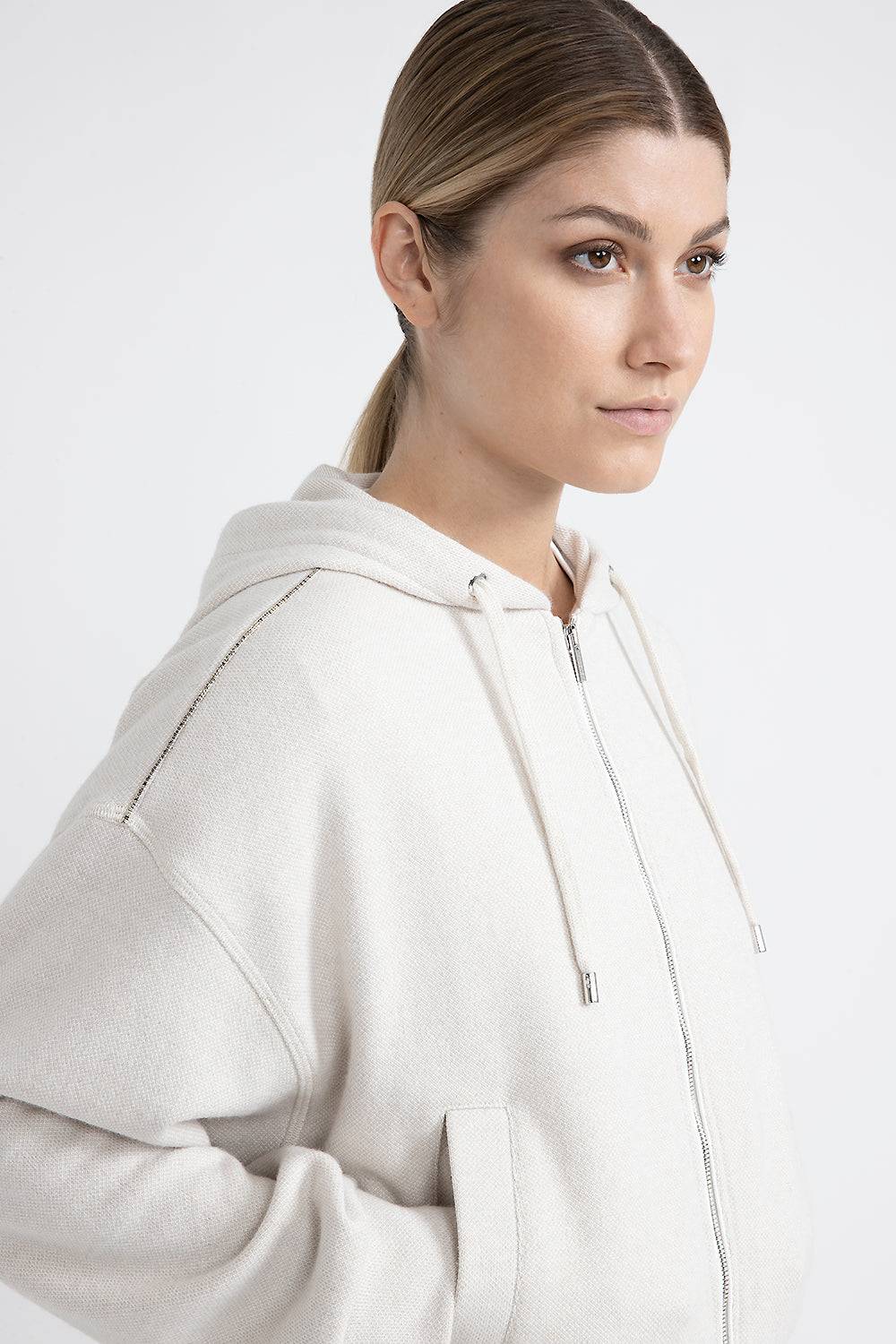 Peserico Felpa lurex di misto lana, cotone e lino Presa