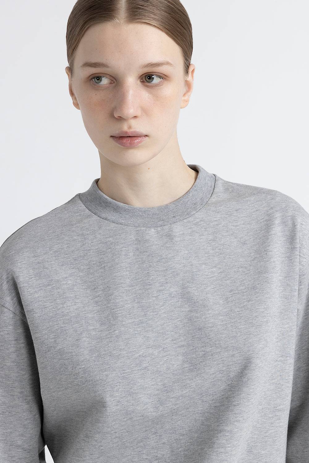 Peserico Felpa girocollo in cotone stretch smerigliato Sconto