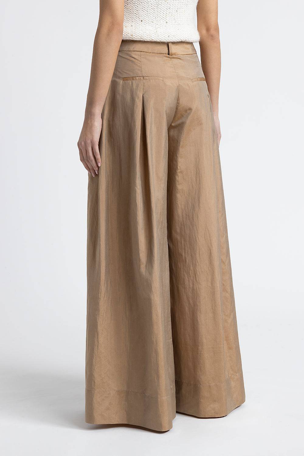 Peserico Pantalone ampio in leggera tela misto seta Outlet