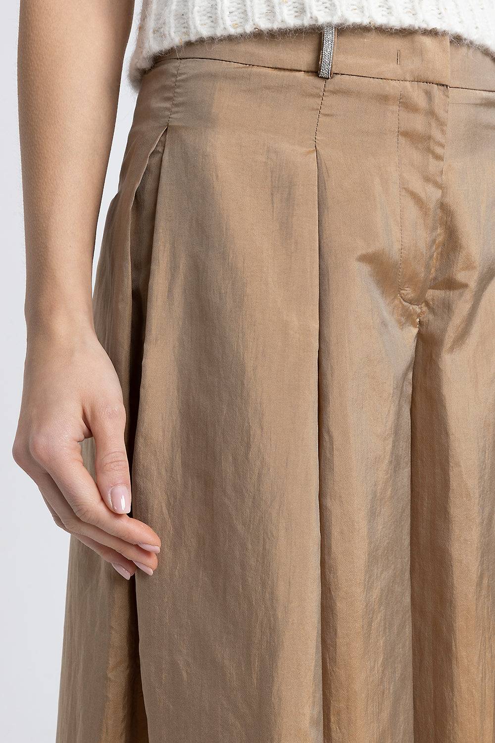 Peserico Pantalone ampio in leggera tela misto seta Outlet