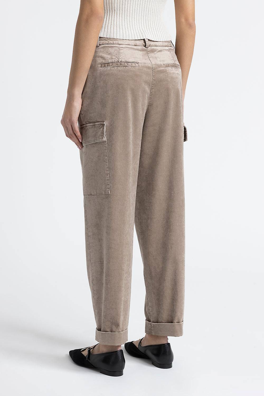 Peserico Pantalone cargo carrot in velluto a coste Saldi