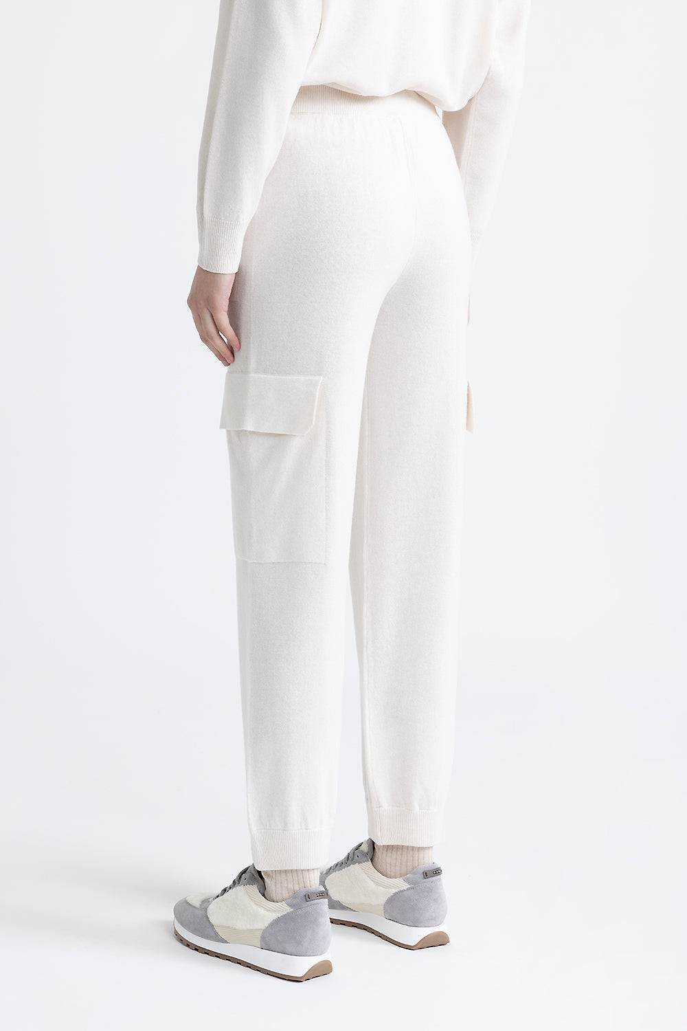 Peserico Pantalone baggy cargo in lana, seta e cashmere Vendita Economica