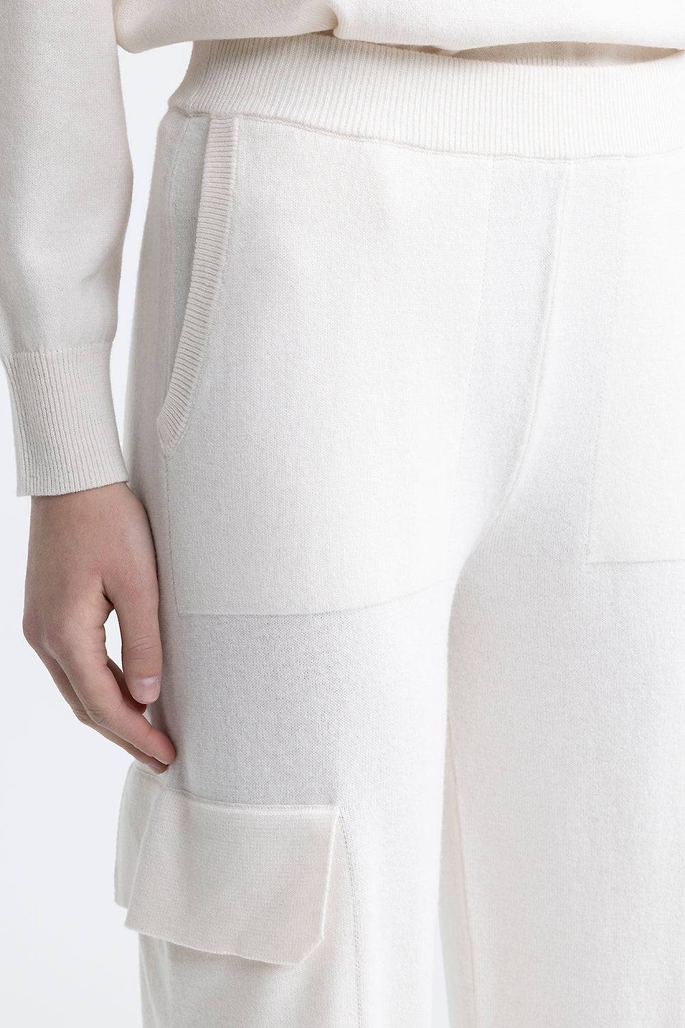 Peserico Pantalone baggy cargo in lana, seta e cashmere Vendita Economica