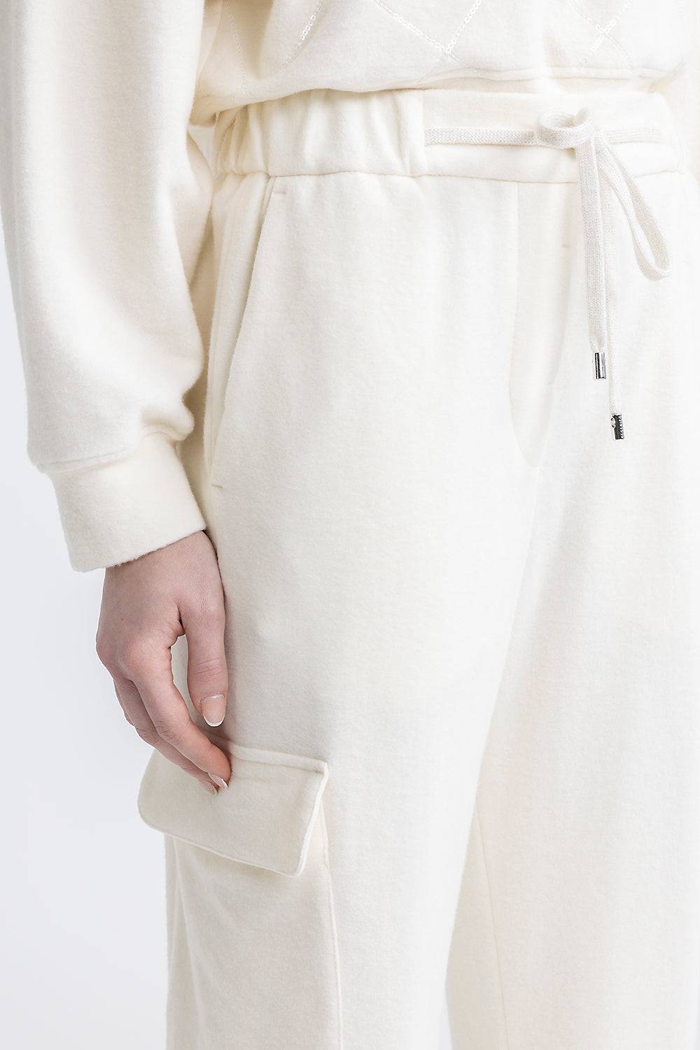 Peserico Pantalone jogger cargo in jersey di cotone Saldi Di Fabbrica