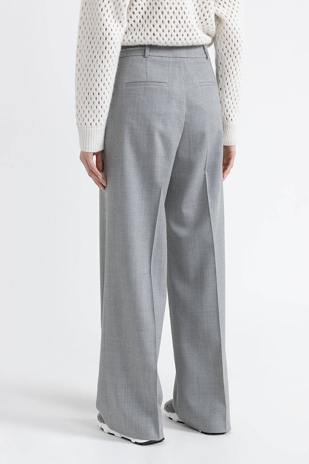 Peserico Pantalone a palazzo in lana tecnica Fornitura limitata