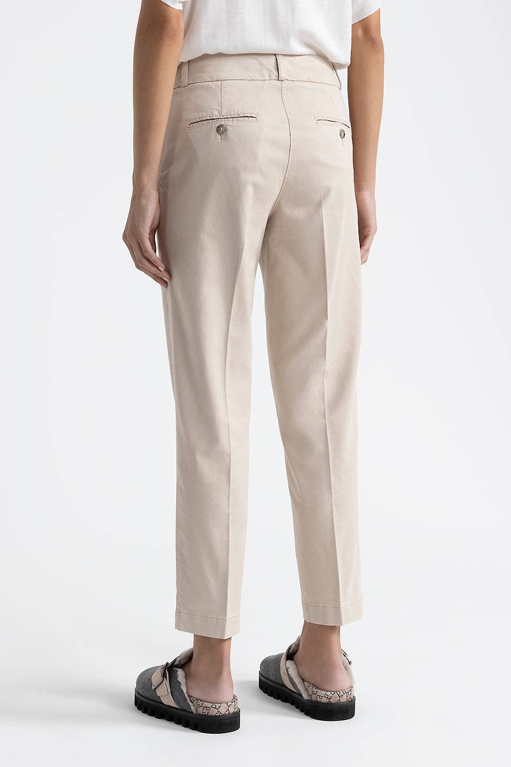 Peserico Pantalone a sigaretta in gabardina mano pesca Vendite Flash