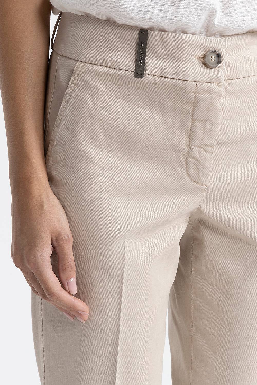 Peserico Pantalone a sigaretta in gabardina mano pesca Vendite Flash
