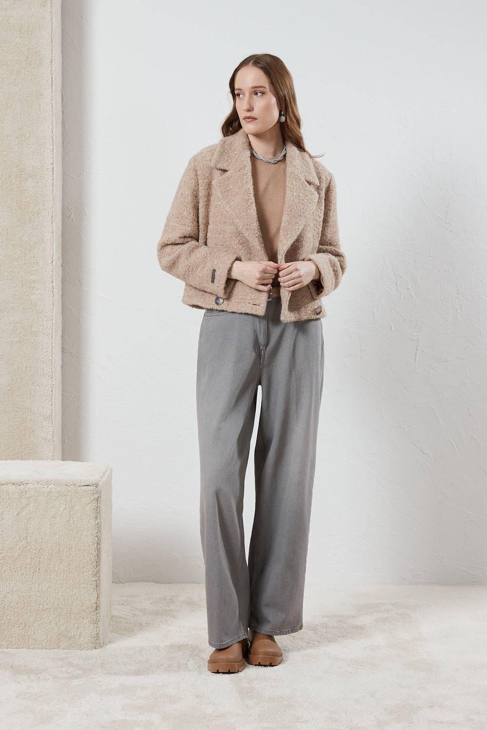 Peserico Pantalone baggy over in denim In Saldo