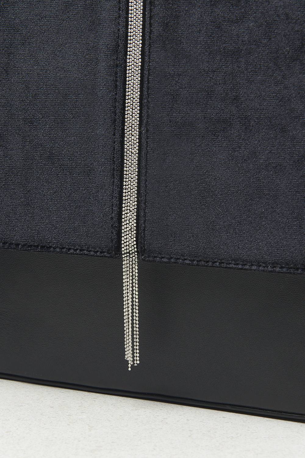 Peserico Borsa a mano in vera pelle e velluto Qualità Garantita