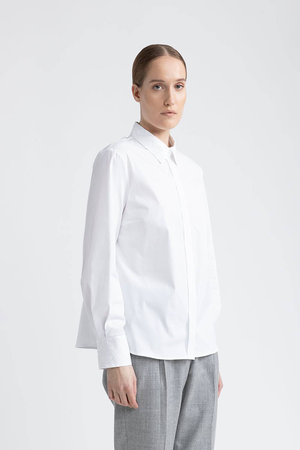 Peserico Camicia in popeline di cotone con paillettes