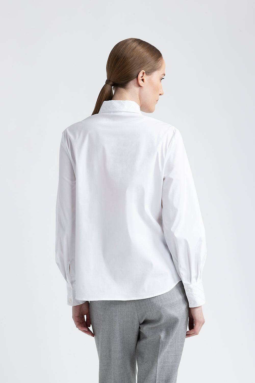 Peserico Camicia in popeline di cotone con paillettes Sottocosto