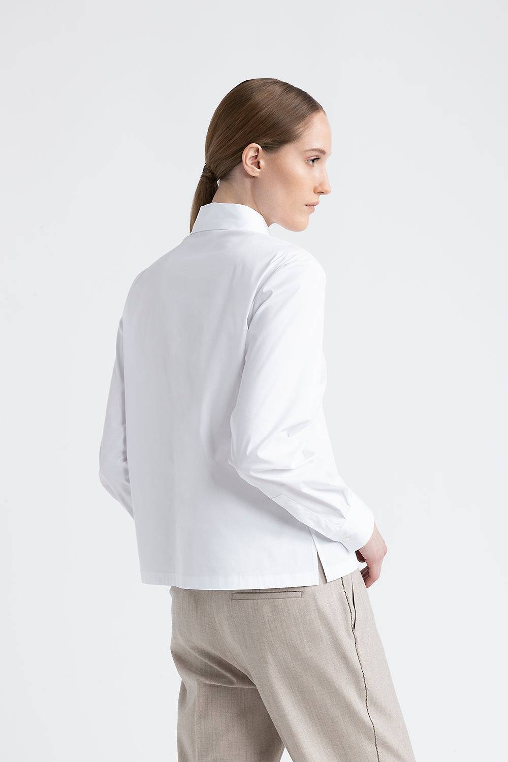 Peserico Camicia in cotone con Punto Luce Presa