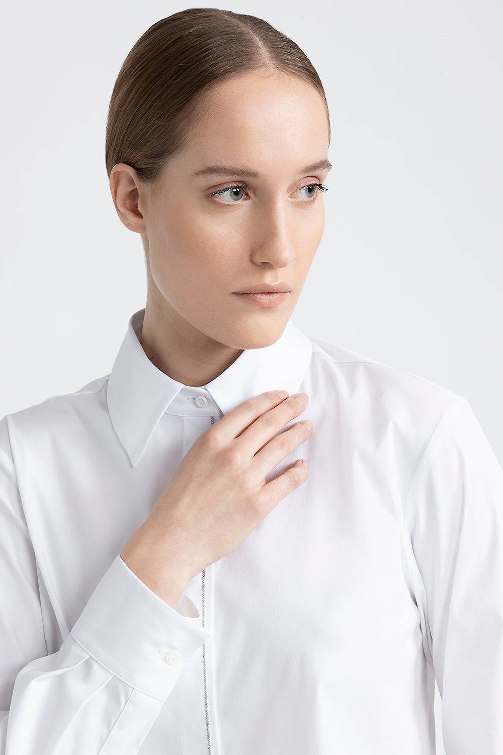 Peserico Camicia in cotone con Punto Luce Presa