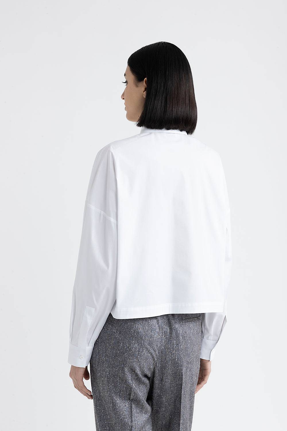 Peserico Camicia crop con paillettes Sconto
