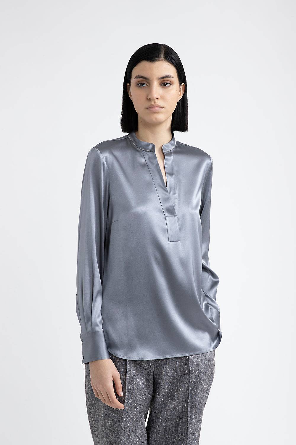 Peserico Camicia in raso di seta lucido Offerta