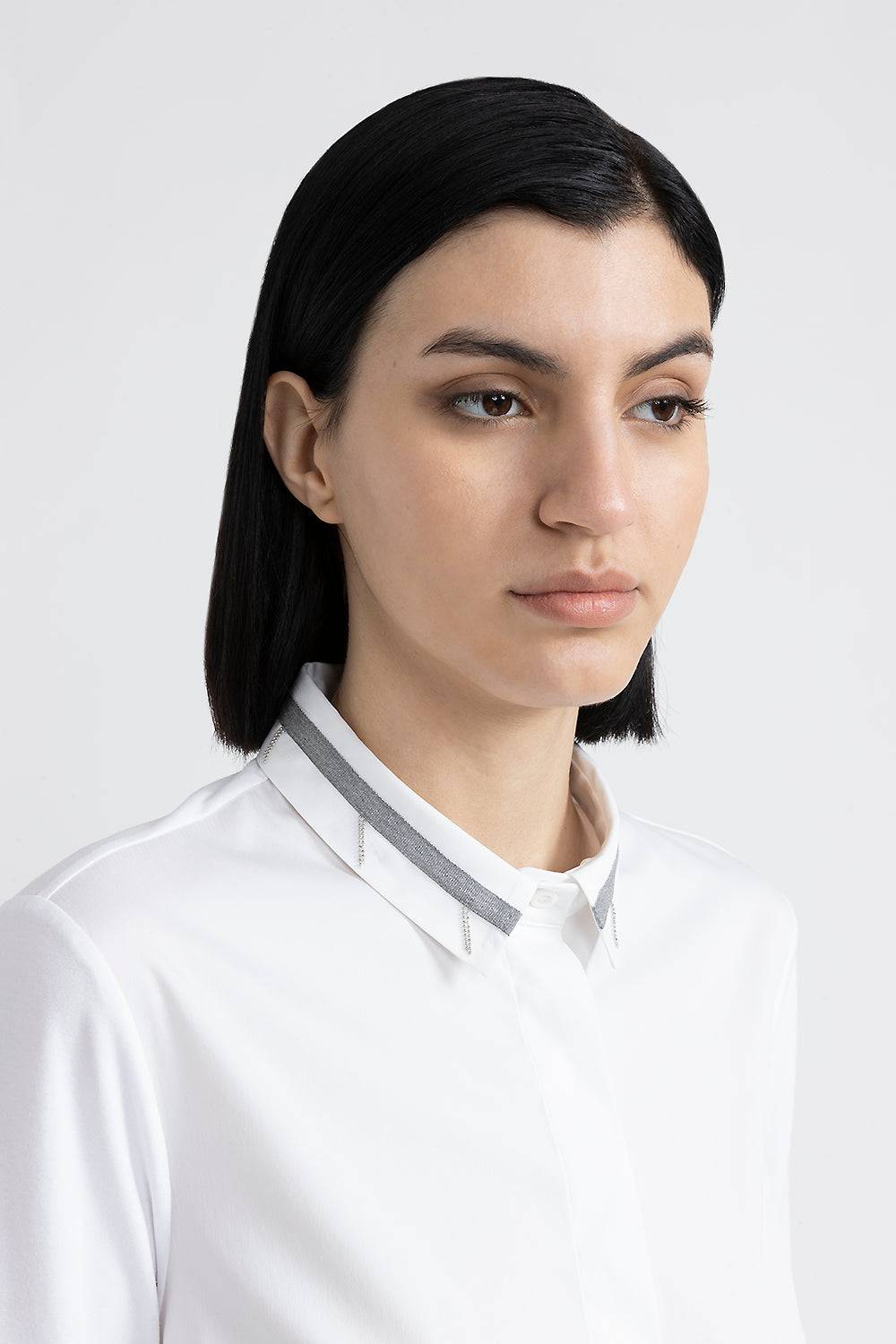 Peserico Camicia in popeline e jersey di cotone Online