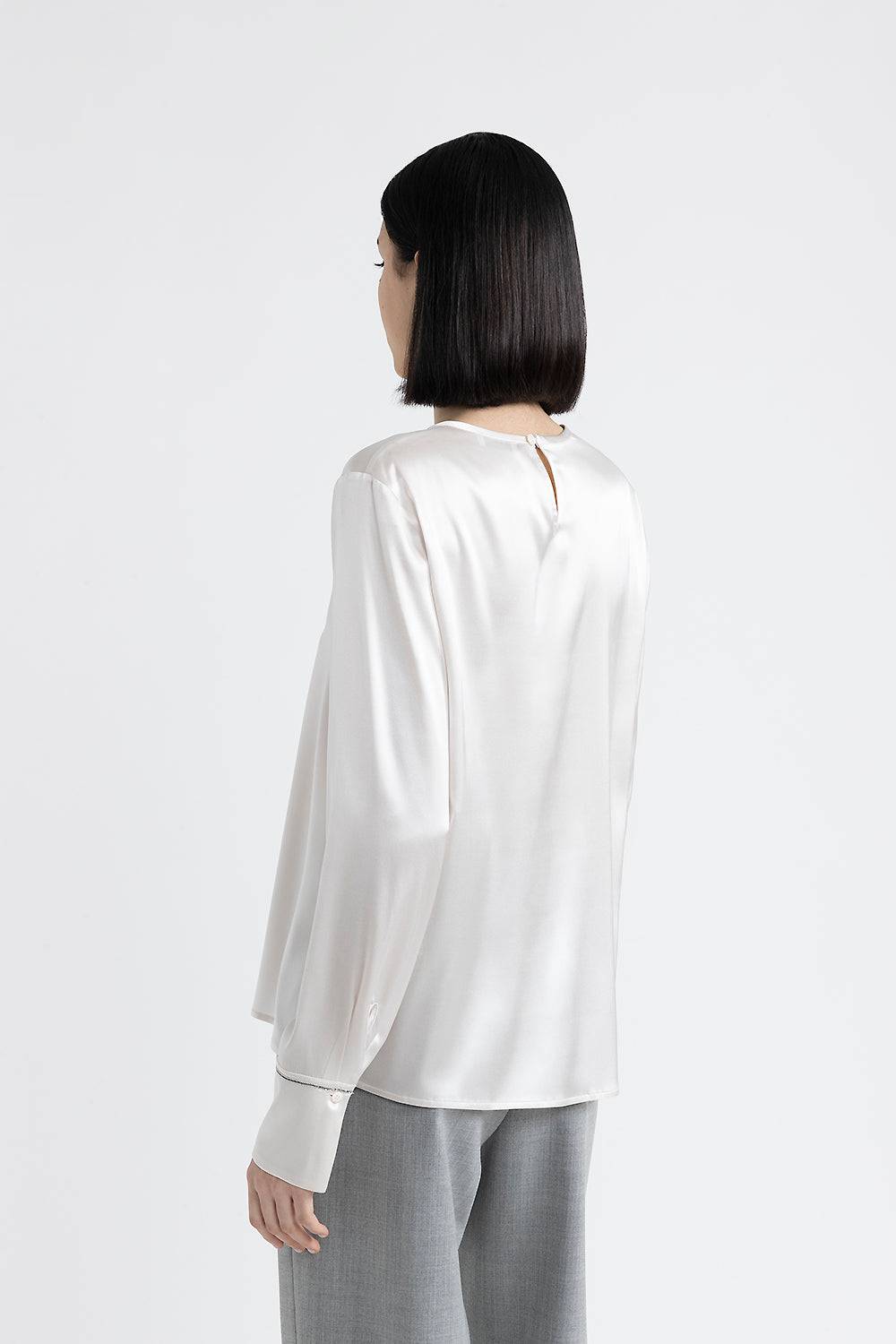 Peserico Camicia in raso di seta con Punto Luce Outlet