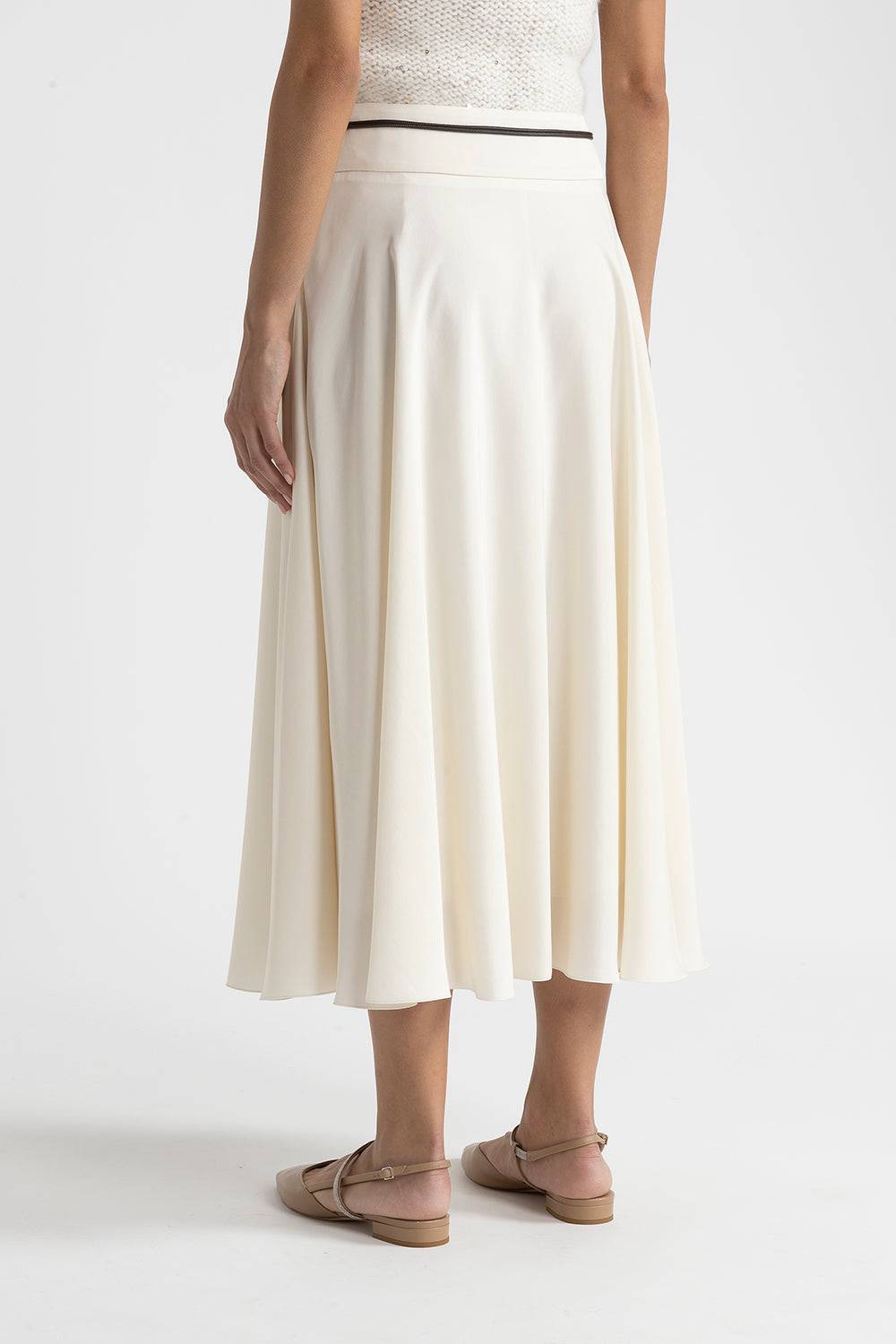 Peserico Gonna in misto viscosa soft touch con cintura Hotsell