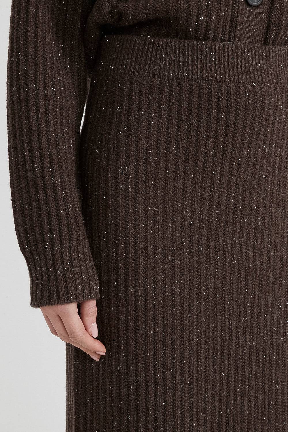 Peserico Gonna midi in lana, seta, cashmere e lurex Italia