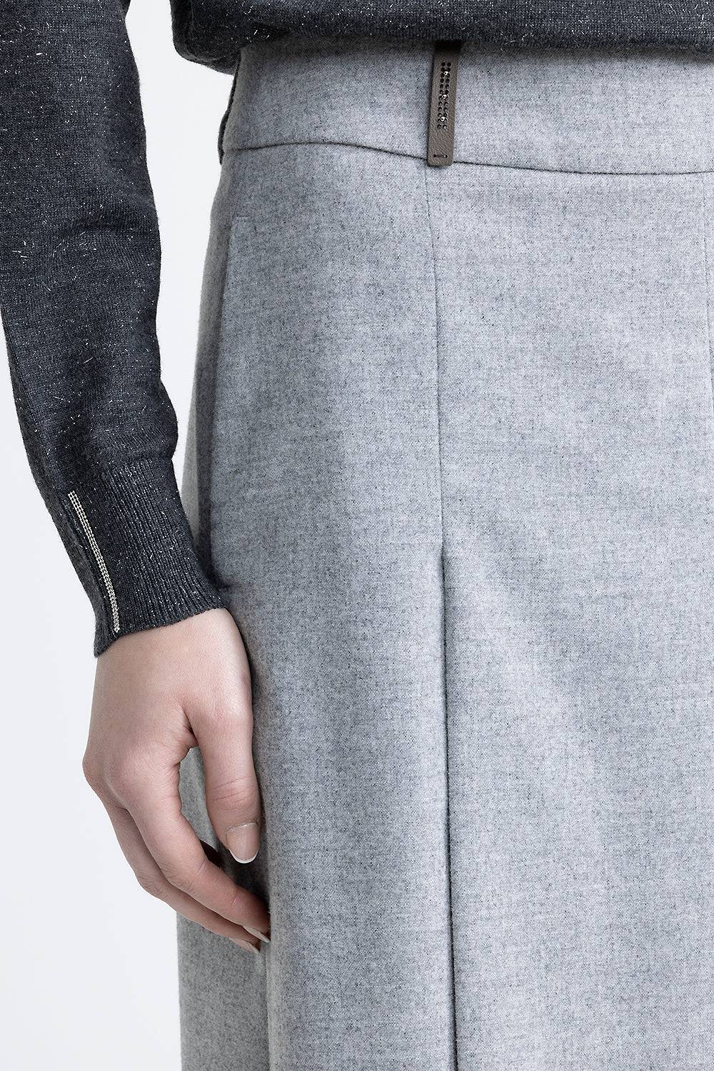 Peserico Gonna pantalone in flanella leggera e lana viscosa 2025