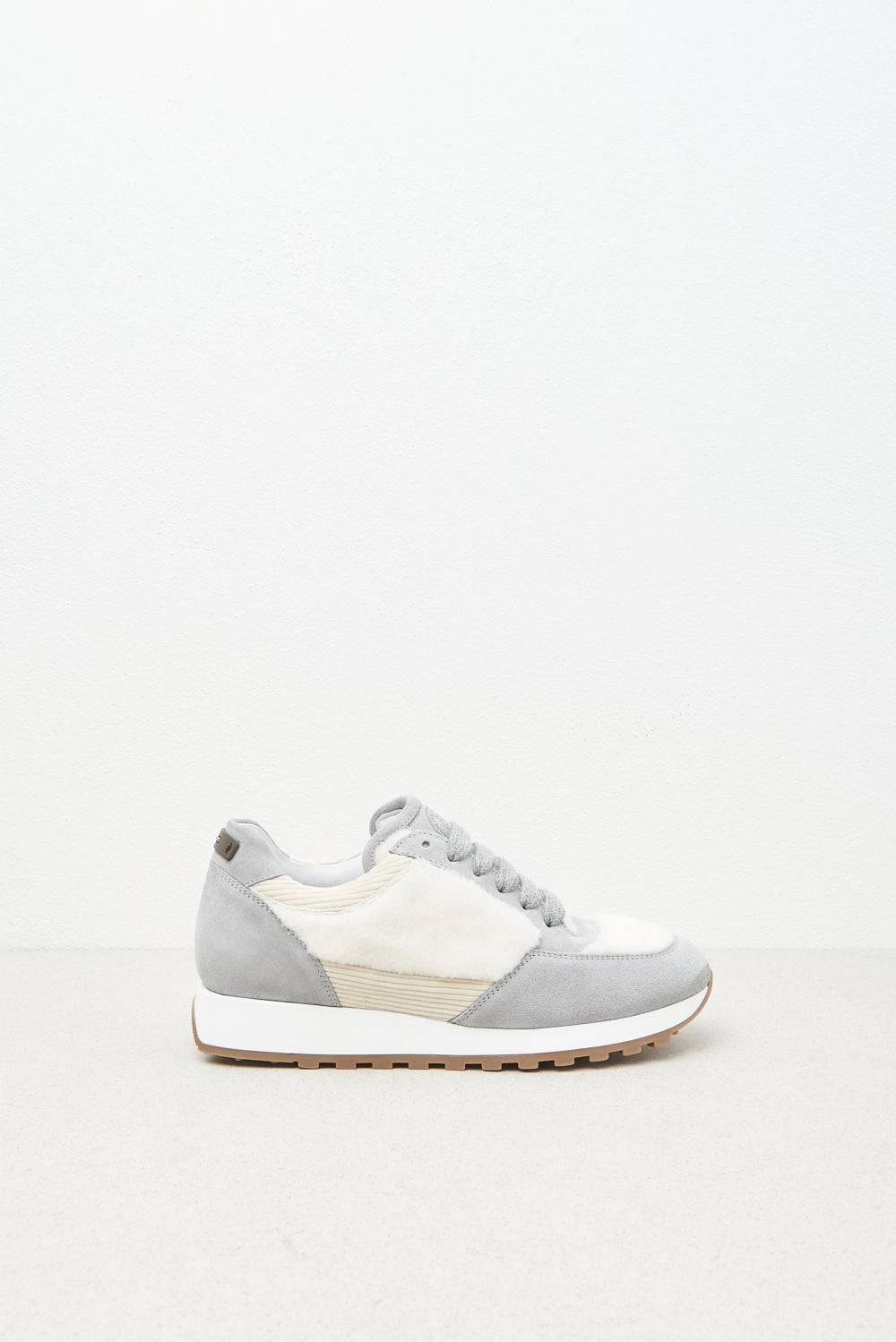 Peserico Sneakers in vera pelle e eco-pelliccia Affare Del Giorno