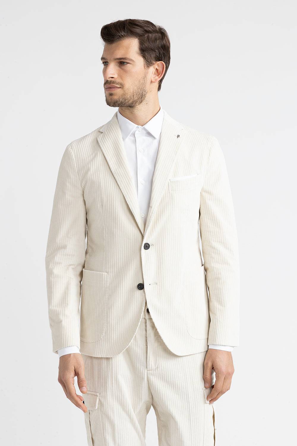Peserico Blazer monopetto in velluto a costa francese Sconto