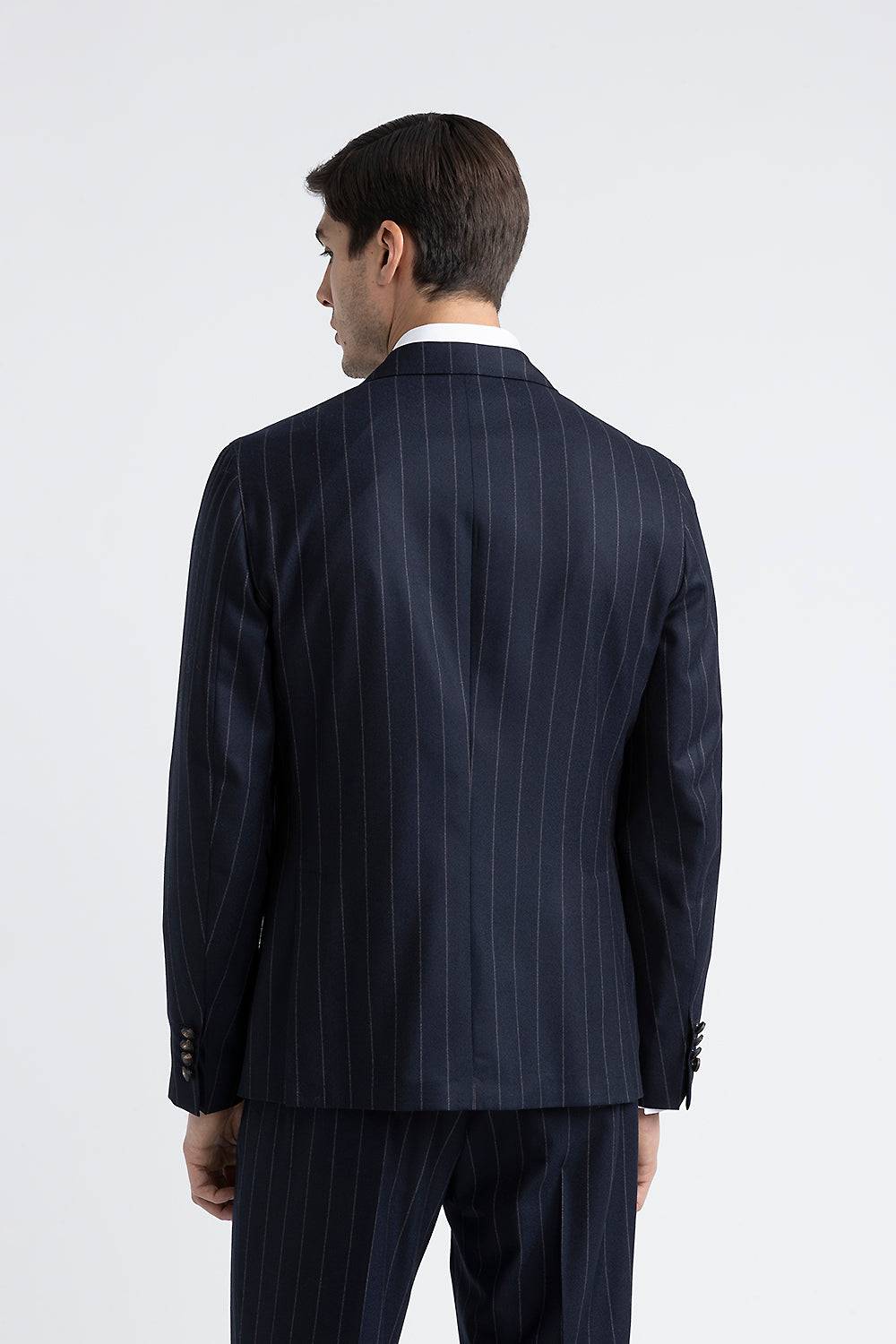Peserico Blazer doppiopetto in lana gessata Offerta