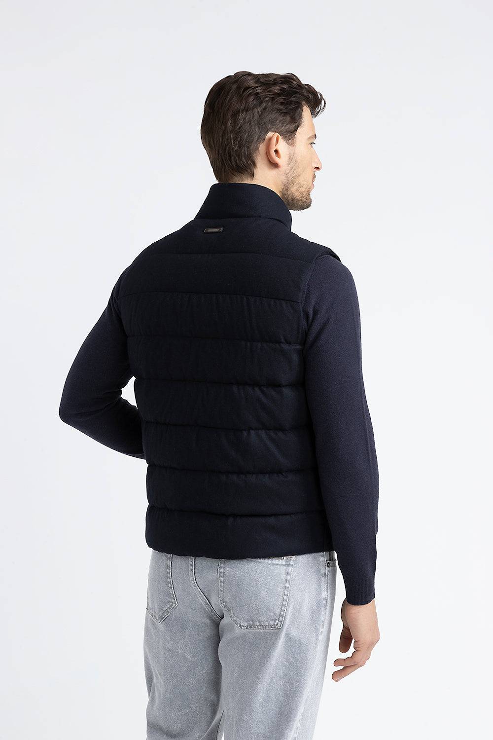 Peserico Piumino d'oca senza maniche in cashmere Moda