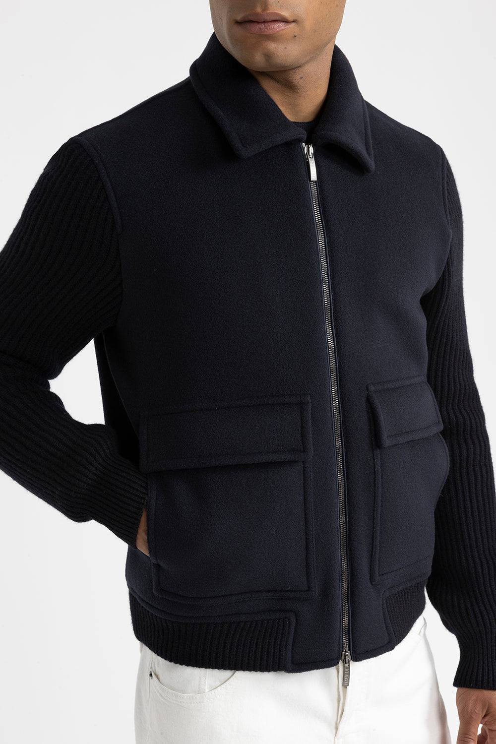 Peserico Giubbino in panno double di lana cashmere Italia