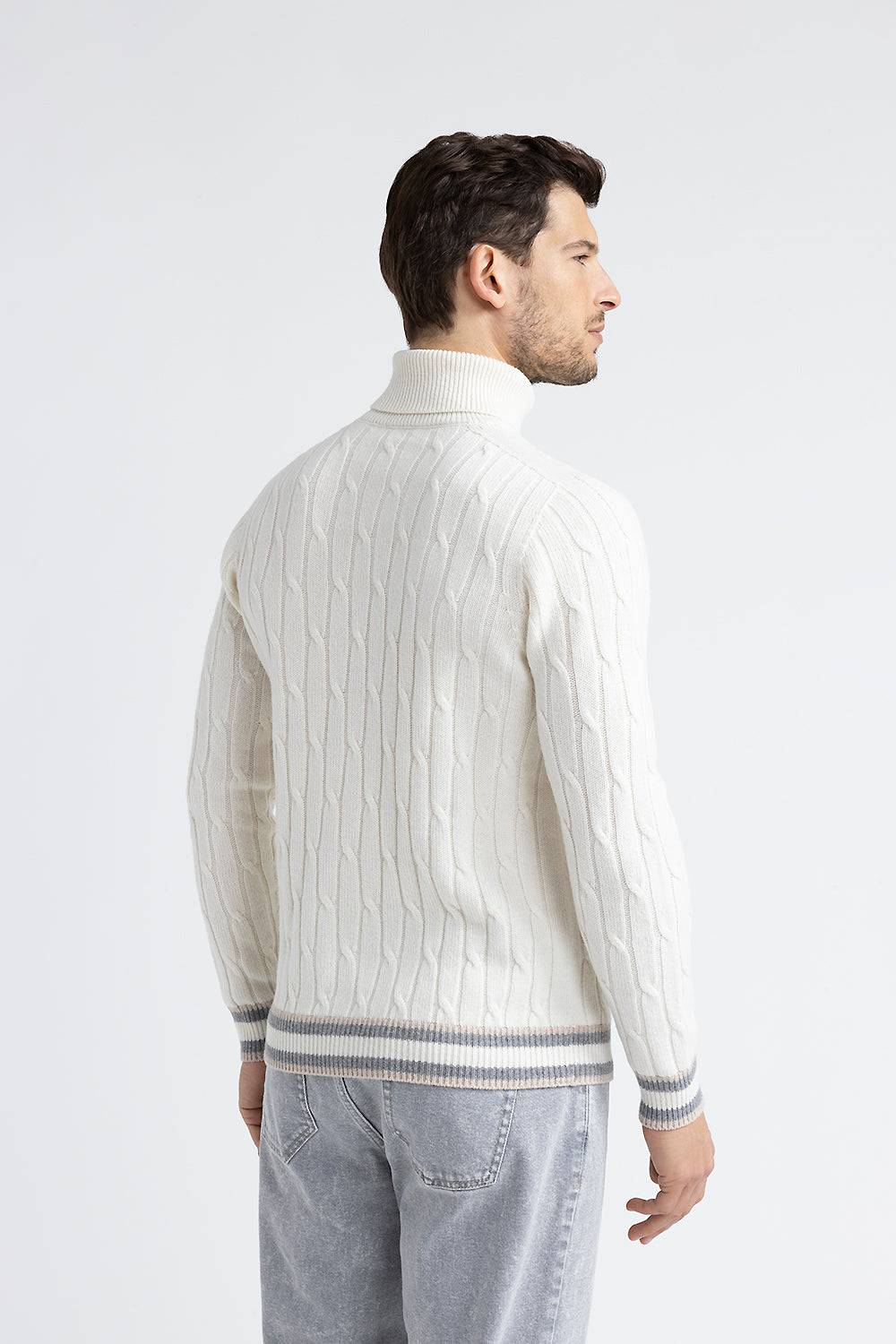 Peserico Maglia collo alto in lana merinos e cashmere Pezzi Unici